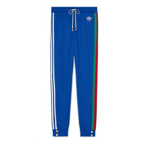  GUCCI古馳 22年秋冬 女士 adidas x Gucci聯名系列慢跑長褲 696269 XJEGU 4153