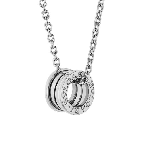 BVLGARI/寶格麗  B.ZERO1系列 18k金白金吊墜項鏈358347