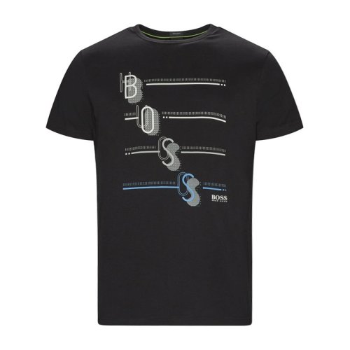 HUGO BOSS/雨果波士  男裝 服飾  純棉logo徽標印花圓領時尚休閑男士短袖T恤