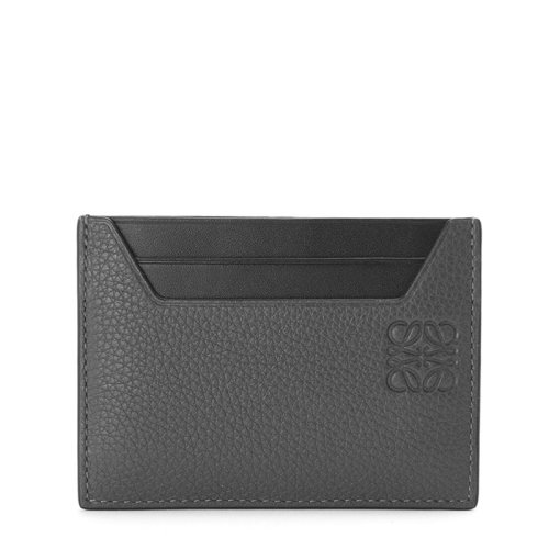LOEWE/羅意威  男士無煙煤色粒面小牛皮徽標卡片夾0010596625