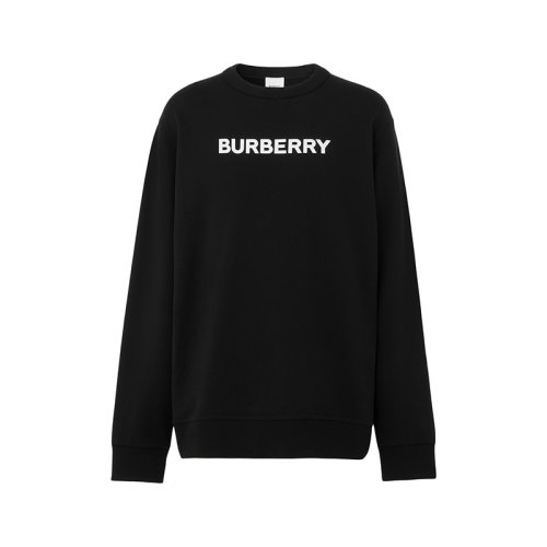 BURBERRY/博柏利 22年春夏新款 男士黑色純棉徽標(biāo)印花運(yùn)動衫衛(wèi)衣80553121