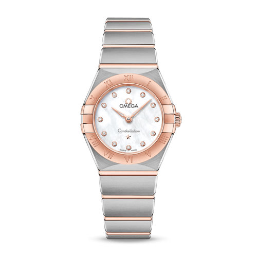 OMEGA/歐米茄 星座系列 精鋼 18K金 鉆石刻度 石英機芯 女士腕表 131.20.25.60.55.001