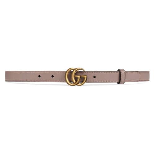  GUCCI古馳 22年秋冬 女士 雙G帶扣皮革腰帶 409417 AP00T 5729