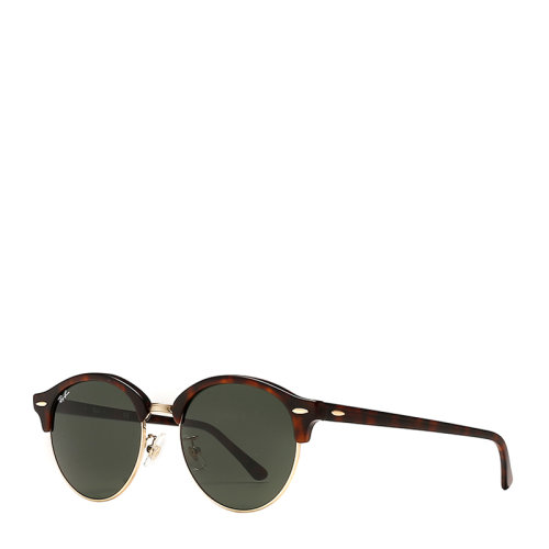 【SALE】Ray-Ban/雷朋 時尚潮流圓形半框男女款太陽鏡玳瑁色鏡框綠色鏡片眼鏡墨鏡 RB4246 51mm RayBan 雷朋