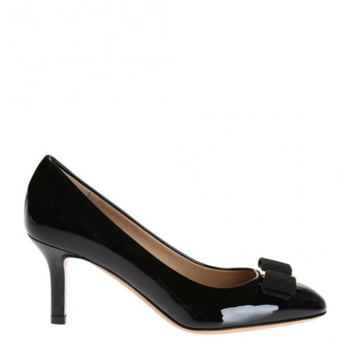 Salvatore Ferragamo/菲拉格慕 女士 女鞋 黑色皮革時尚高跟鞋 ERICE70 685230