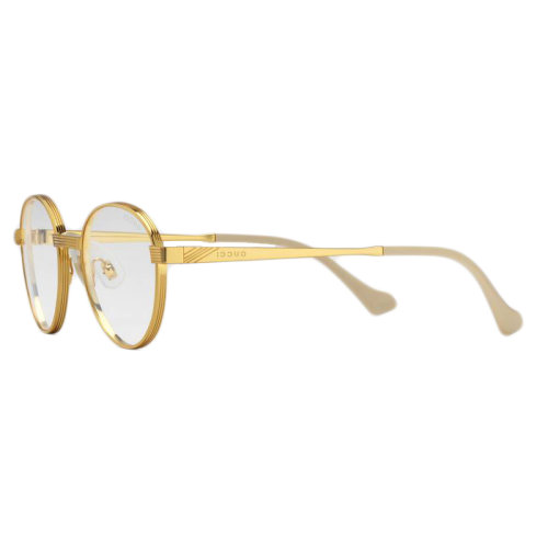 GUCCI/古馳 男士金色金屬圓形太陽鏡638041I33308074