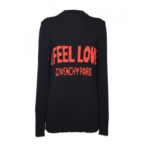Givenchy/紀(jì)梵希 女士棉質(zhì)字母印花長袖女士針織衫/毛衣