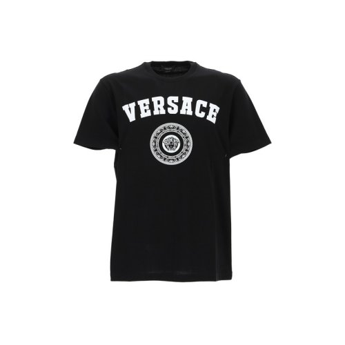  VERSACE/范思哲 女士黑色棉質短袖T恤 1005194 1A03485 1B000 PLFSX