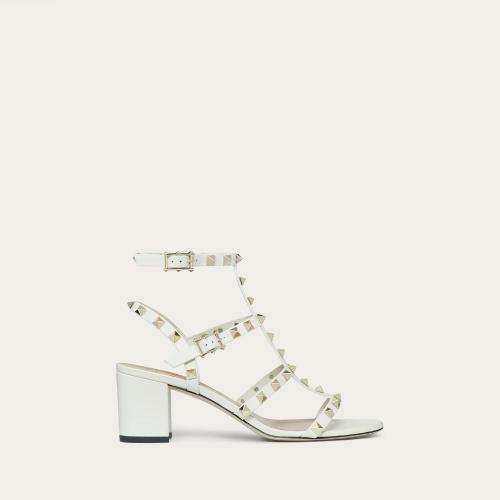  VALENTINO華倫天奴 22年春夏 女士 中跟涼鞋 Sandales Rockstud a brides effet cage. Talon : 預定商品1-3周發貨