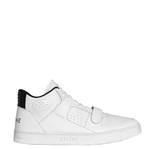 CELINE/賽琳 22年早春新款 CT-02系列 男士熒光白/黑色牛皮革做舊處理中幫運動鞋342823542C.01OK