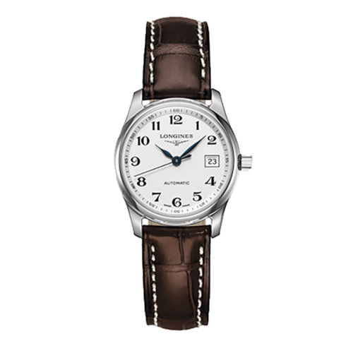 LONGINES/浪琴 名匠系列 自動機械銀盤皮表帶女表29毫米L2.257.4.78.3