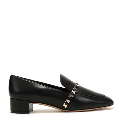 SalvatoreFerragamo/菲拉格慕 女士TILOS系列 皮革VARA鏈條莫卡辛鞋中跟鞋 0730031