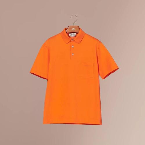  HERMES愛馬仕 22年秋冬 男士 短袖Polo Polo boutonne broderie H H072325HA30XL