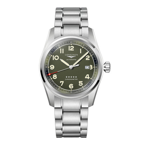 LONGINES/浪琴 先行者系列 男士啞光綠自動機械精鋼表殼和表帶42毫米L3.811.4.03.6