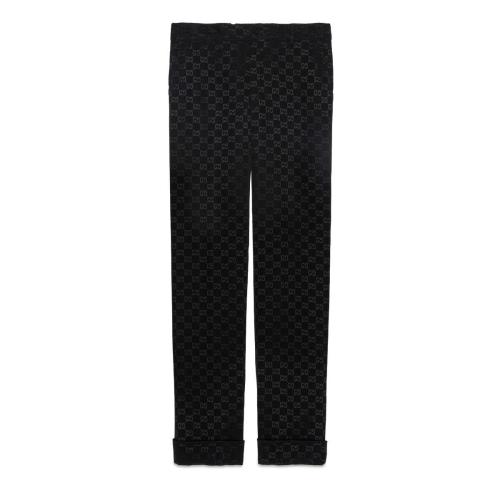  GUCCI古馳 22年秋冬 女士 輕質GG帆布長褲 664408 ZAHMD 1000 預定商品2-6周發貨