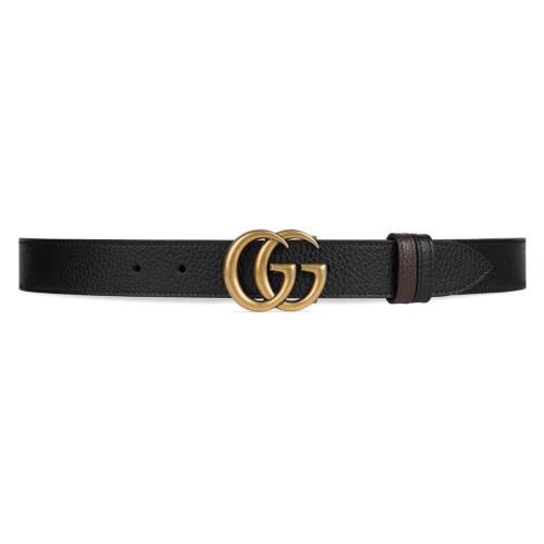  GUCCI古馳 22年秋冬 女士 雙G帶扣雙面腰帶 643847 CAO2T 1062