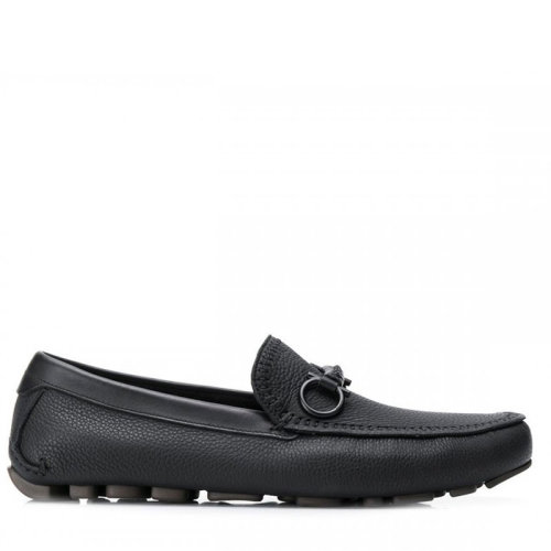 Salvatore Ferragamo/菲拉格慕 男士 男鞋 黑色皮革時尚商務(wù)休閑鞋 ANTIGUA 708421