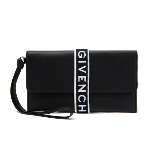 Givenchy/紀梵希 男女同款 黑色皮革時尚手拿包 BB605HB0CQ-001