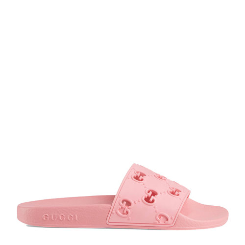 GUCCI/古馳  女士GG圖案橡膠涼拖 兩色可選 573922 JDR00 9014