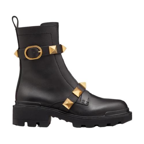  VALENTINO華倫天奴 22年秋冬 女士 短靴 RANGERS ROCKSTUD EN VEAU. TALON?: 40?MM WW2S0 預定商品1-3周發貨