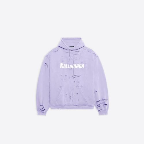  BALENCIAGA巴黎世家 22年春夏 男士 衛(wèi)衣 Destroyed 連帽衫 659403TKVB63078 預定商品1-3周發(fā)貨