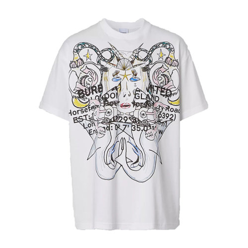 BURBERRY/博柏利  蒙太奇印花棉質(zhì)寬松男士短袖T恤衫 8040678 1