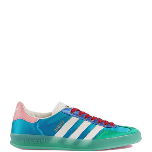  GUCCI/古馳 22年秋冬新款 adidas聯(lián)名系列 女士淺藍(lán)色真絲硬緞配可持續(xù)材料Demetra運(yùn)動(dòng)鞋?707867U7R103660