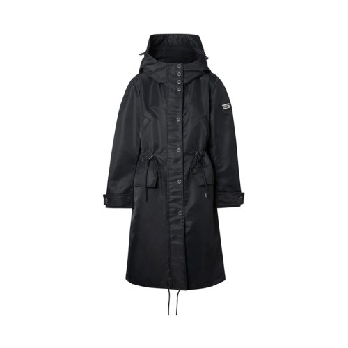 BURBERRY/博柏利 女士黑色聚酰胺風衣大衣 8038707