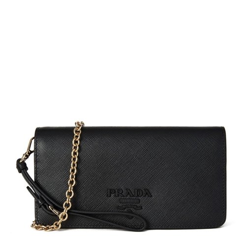  PRADA/普拉達 女士黑色尼龍斜挎包 1DH029 2EBW F0002 PLSX
