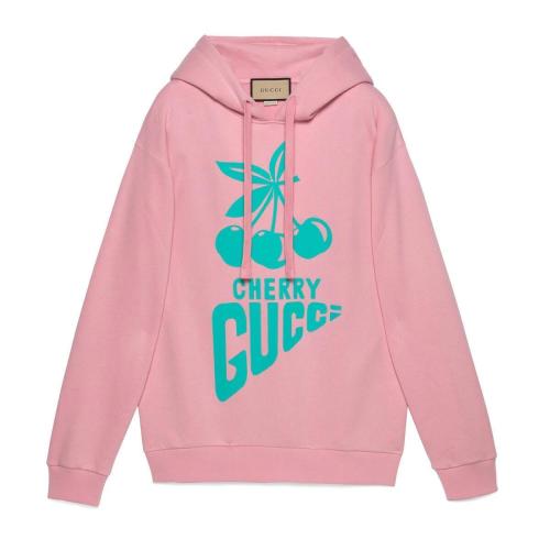  GUCCI古馳 22年秋冬 女士 “Cherry Gucci”印花棉質(zhì)衛(wèi)衣 615061 XJDZK 5638