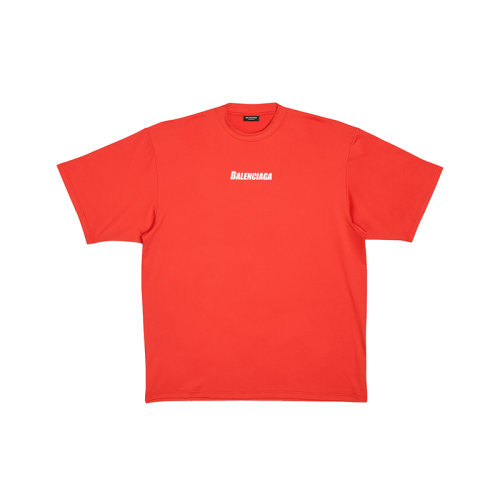 Balenciaga/巴黎世家 22年春夏新款 男士紅色滌綸混紡技術網布游泳T恤6570274B8B56400