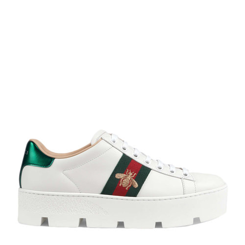 GUCCI/古馳 Ace 系列女士刺繡防水臺(tái)女士休閑運(yùn)動(dòng)鞋 577573 DOPE0