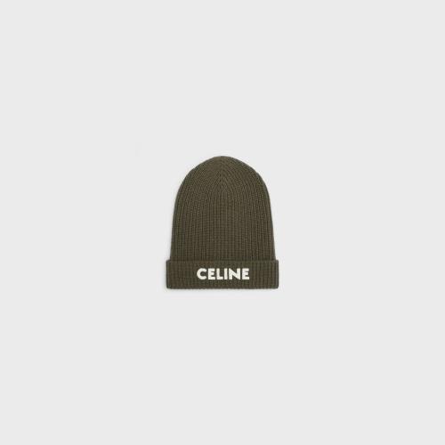 CELINE賽琳思琳 22年秋冬 男士 帽子 CELINE刺繡羅紋羊毛氈無(wú)檐帽 2A25R423P.15KH