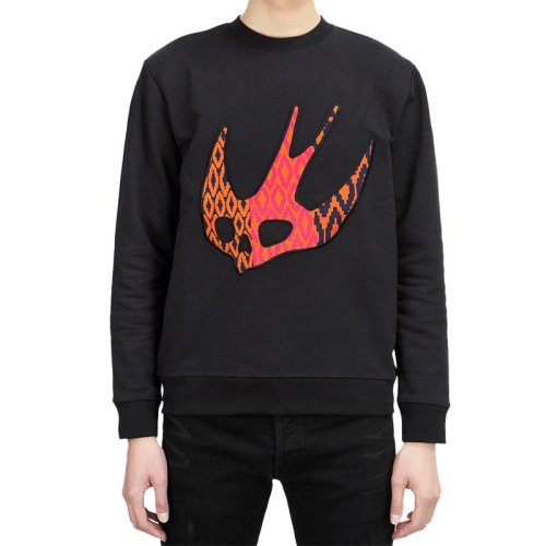  Alexander McQueen/亞歷山大麥昆 男士黑色棉質衛衣 348190-RJR28-1000 PLFSX