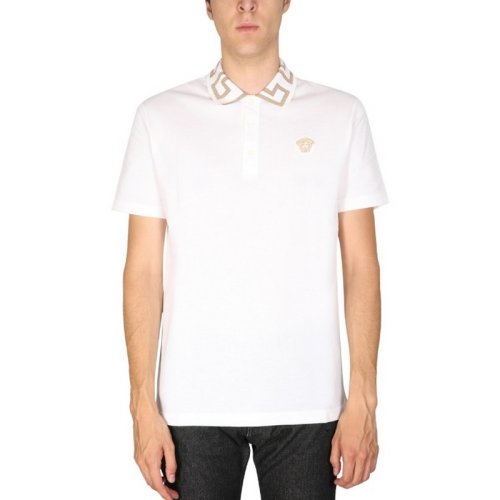  VERSACE/范思哲 男士白色棉質短袖T恤 A87402 1A04866 1W000 PLFSX