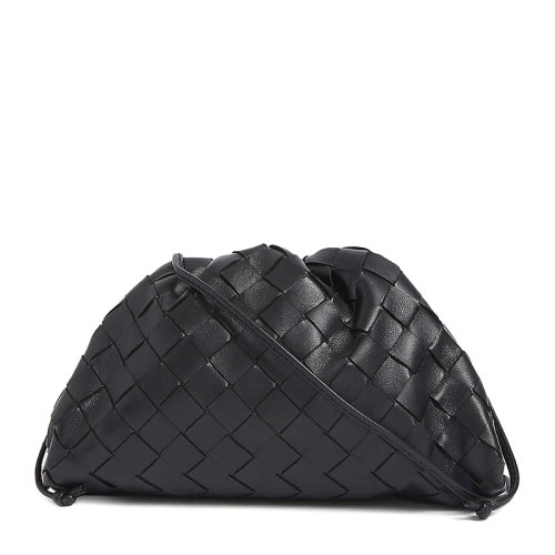 Bottega Veneta/葆蝶家 女士小羊皮經典編織款褶飾設計磁扣開合迷你單肩包斜挎包手拿包云朵包女包 585852-VCPP1 多色可選