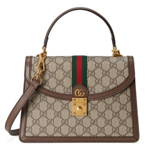  GUCCI古馳 22年秋冬 女士 Ophidia系列織帶小號手提包 651055 96IWX 8745 預定商品2-6周發貨