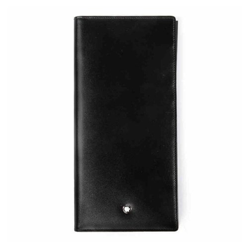 MontBlanc/萬寶龍 大班系列男士牛皮中長型14格信用卡插口配有拉鏈袋錢夾  7165