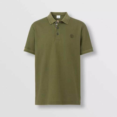  BURBERRY 22年秋冬 男士 專屬標識裝飾珠地網眼布棉質 Polo 衫 80552261