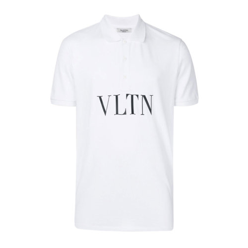 Valentino/華倫天奴 21春夏 男裝 服飾 白色棉質翻領經典logo款 男士短POLO