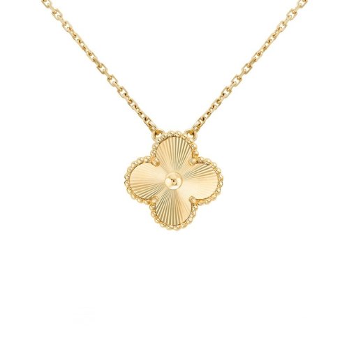 Van Cleef & Arpels/梵克雅寶 經典款Alhambra 女士復古金色四葉草項鏈 VCARP4KL00