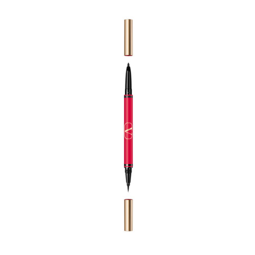 Valentino/華倫天奴大V雙頭眼線液筆防水幻影塑形眼線筆 黑色眼線液0.5ml+眼線膏筆五色可選0.1g