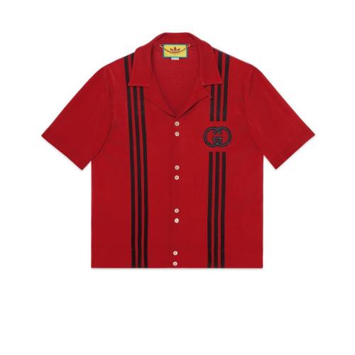  GUCCI古馳 22年秋冬 男士 adidas x Gucci聯名系列襯衫 696241 XKCIH 6429