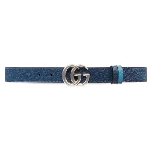  GUCCI古馳 22年秋冬 男士 雙G帶扣雙面窄版腰帶 643847 CAO2N 4492 預定商品2-6周發貨
