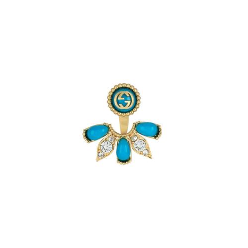  GUCCI古馳 22年秋冬 女士 互扣式雙G單邊耳環 729139 I9875 8519