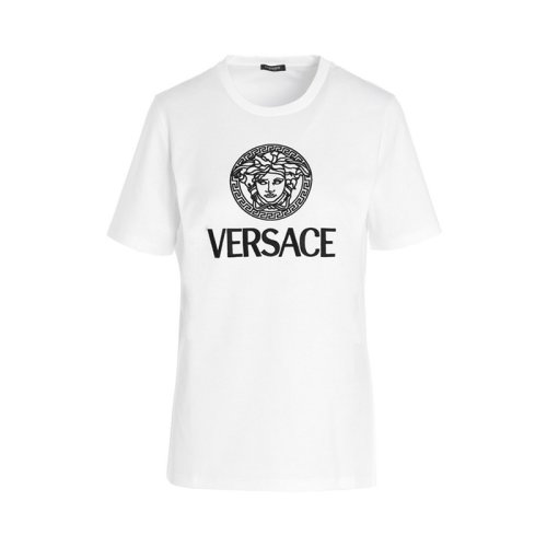  VERSACE/范思哲 女士白色棉質短袖T恤 1001531 1A01178 2W020 PLFSX