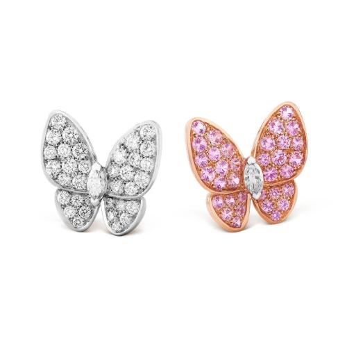  VCA梵克雅寶 22年秋冬 女士 耳環 Two Butterfly耳環 VCARO3M600 預定商品1-3周發貨