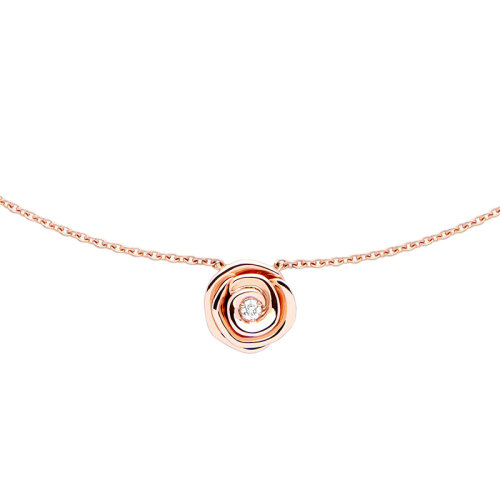 DIOR/迪奧 22春夏新款ROSE COUTURE系列 大號18k金玫瑰金鑲嵌鉆石項鏈JRCO95004_0000