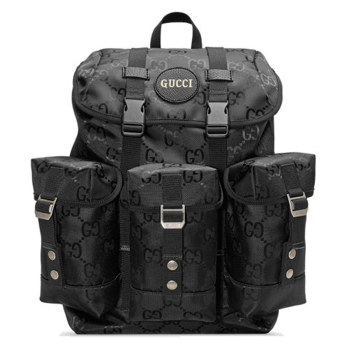  GUCCI/古馳 Off the Grid系列 黑色再生材質(zhì)雙G花紋尼龍背包 626160H9HFN1000