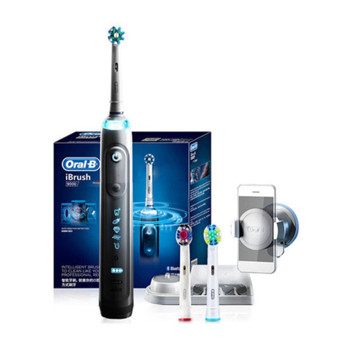 Braun/博朗 歐樂B iBrush9000 Plus 3D聲波藍(lán)牙智能電動(dòng)牙刷（黑色）【張藝興代言款】